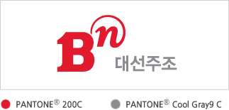 Bn 뼱  red- PANTONE 200C, gray - PANTONE Cool Gray9 C